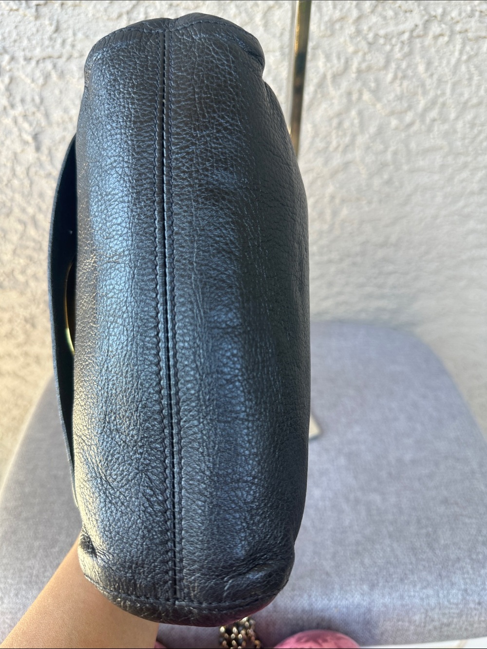 MULBERRY Lily Black Glossy Goat Black Leather 2 way bag - Picture 8 of 13